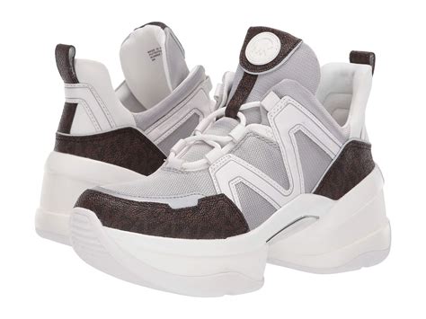 michael kors optic white sneakers|michael kors silver sneakers.